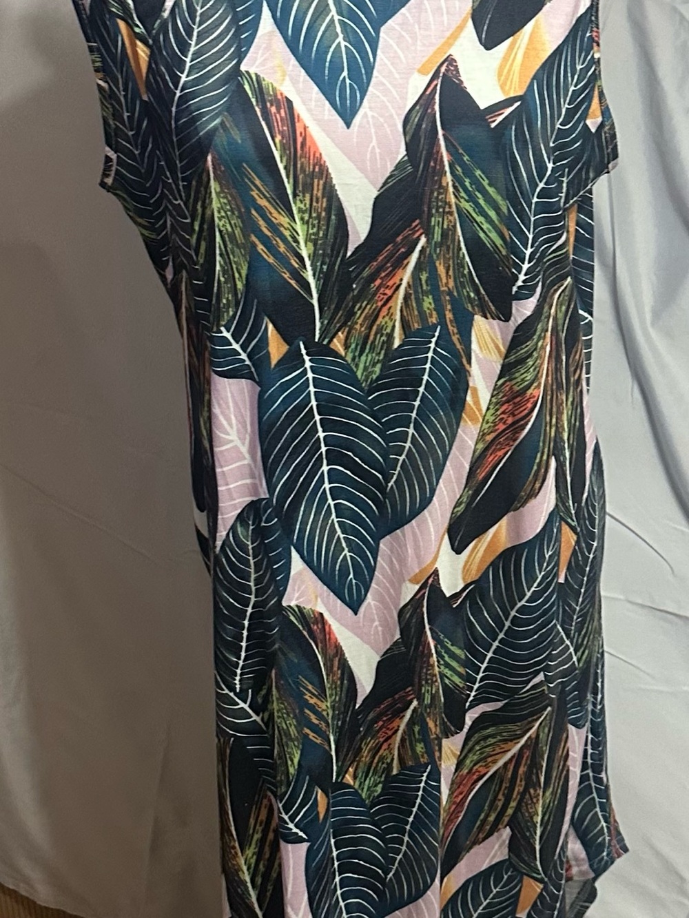 Women’s Tropical Leaf Maxi Dress